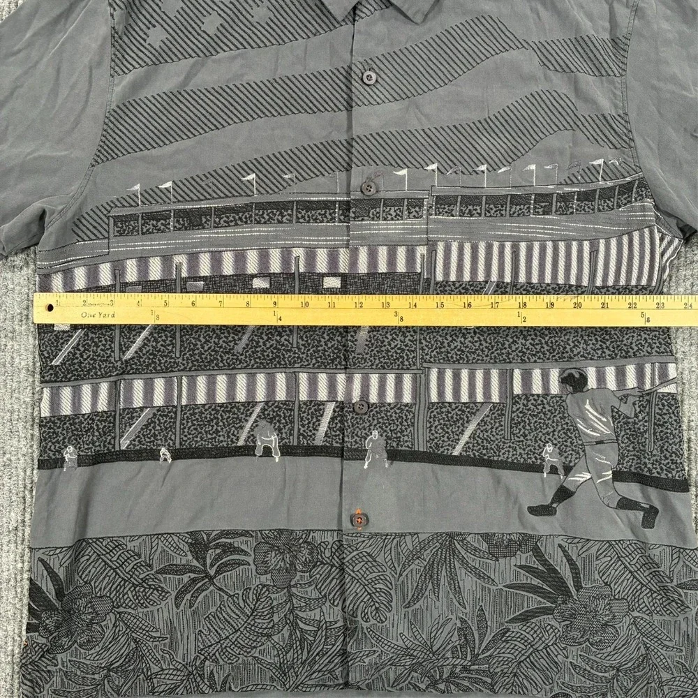 Tommy Bahama Baseball SF Giants Silk Camp Shirt 2XL Stadium Scene Button Up